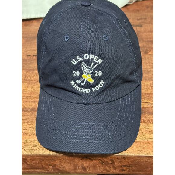 US Open 2020 Winged Foot Golf Cap Hat Adult Adjustable Blue Cotton USGA - Picture 1 of 5